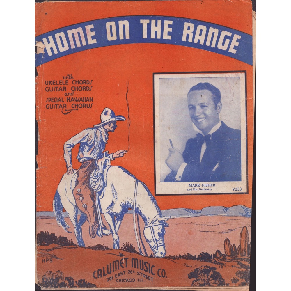 Vintage Home On The Range Sheet Music Calumet Music Co Mark Fisher Orchestra - Picture 1 of 2